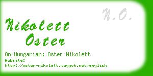 nikolett oster business card